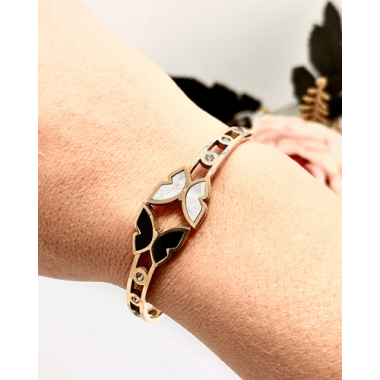PULSERA MARIPOSA RIGIDA NACAR 