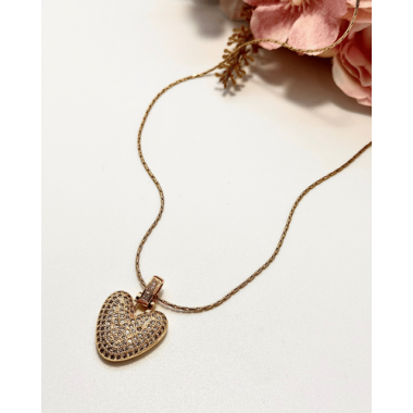 CADENA CORAZON CON ESTRAS