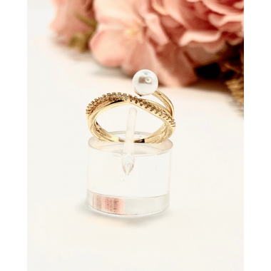 ANILLO CON PERLITA CHICA DORADO