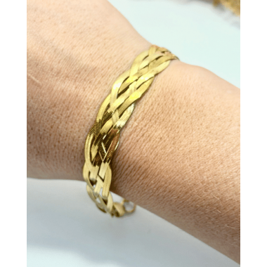 PULSERA TRENZA 5 DORADA