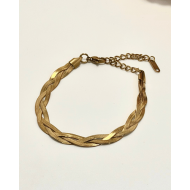 PULSERA TRENZA 3 DORADA