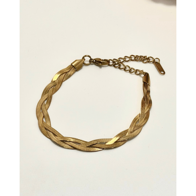 PULSERA TRENZA 3 DORADA