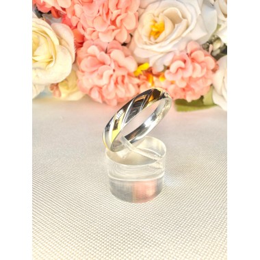 ALIANZA ENTRELAZADA COMBINADA ACERO DORADO/QUIIRURGICO