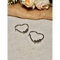 ARGOLLA CORAZON CON BOLITAS