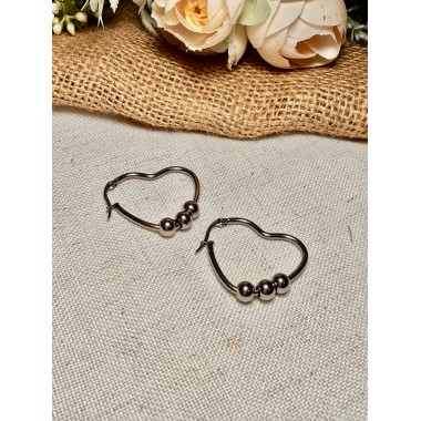 ARGOLLA CORAZON CON BOLITAS