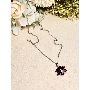 CADENA DIJE SWAROVSKY FLOR