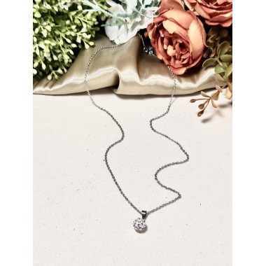 CAADENA BOLITA DE FUEGO BLANCA