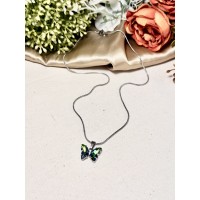 CADENA MARIPOSA SWAROVSKY VERDE