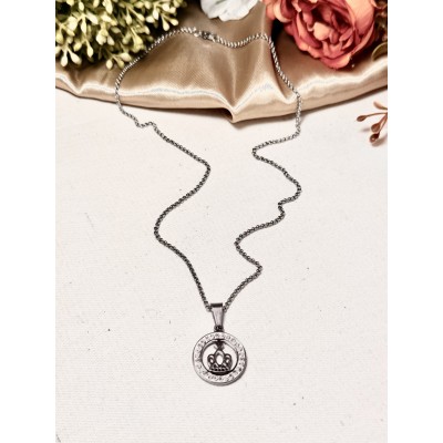 CADENA CORONA IMPERIAL ANILLO STRASS