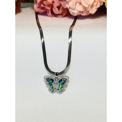 CADENA MARIPOSA TORNAZOLADA VERDE