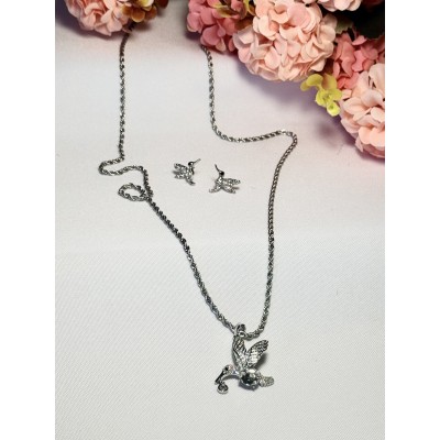 CADENA COLIBRÍ CON STRAS COLGANTE