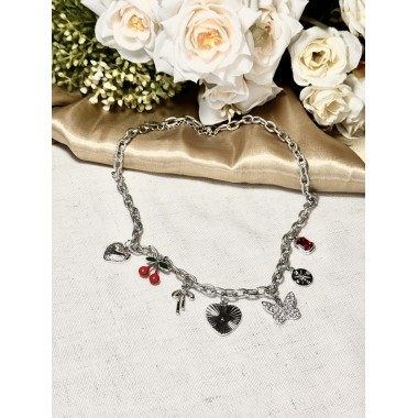 CADENA ACERO CHARMS TENDENCIA