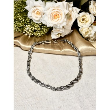 CHOKER  ACERO TRENZADO GRUESO