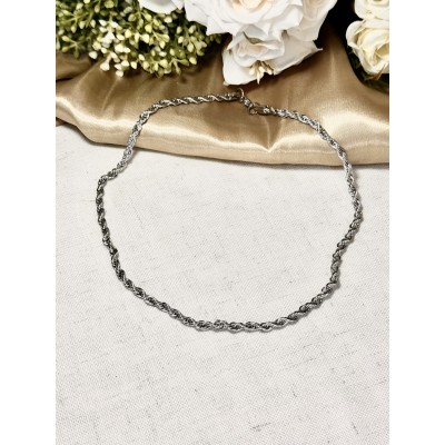 CHOKER ACERO TRENZADO FINO