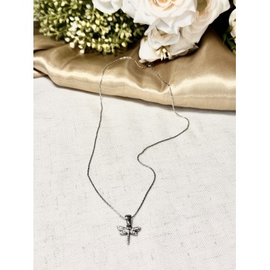 CADENA ACERO MINI LIBELULA BRILLO