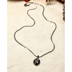 CADENA FLOR CON PIEDRAS COLORES AQ