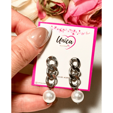 ARO COLGANTE CADENA CON PERLA