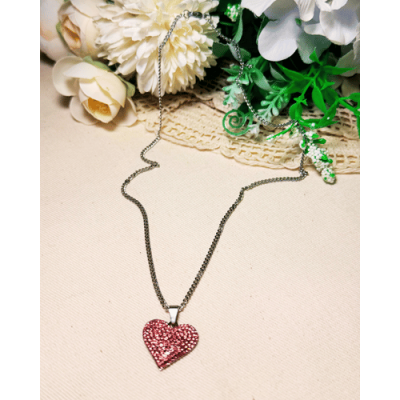 CADENA CORAZON BRILLO