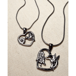 CADENA CORAZON COLIBRÍ GRANDE