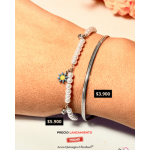 PULSERA PERLAS CON DIJESITOS BELLOS
