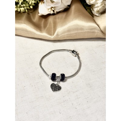 PULSERA CHARMS BLACK LOVE