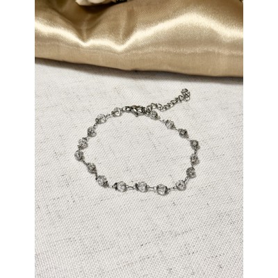 PULSERA ACERO CRISTAL