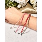 PULSERA CRISTAL DE ROCA ROSA