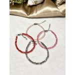 PULSERA CRISTAL DE ROCA ROSA