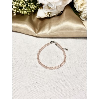 PULSERA CRISTAL DE ROCA CREMA