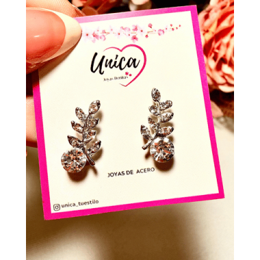 ARO ESPIGA CON PIEDRA Y STRASS
