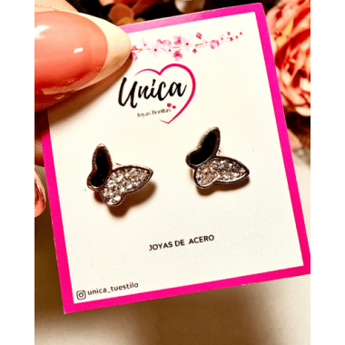 ARO MARIPOZA NEGRA Y BRILLO