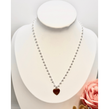 CHOKER PERLAS Y CORAZON 