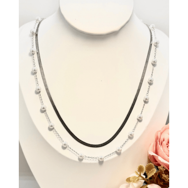 CHOKER DOBLE PERLAS - CHATA 