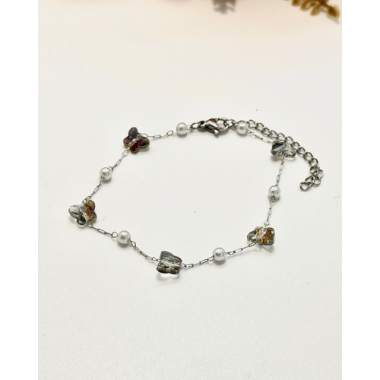 PULSERA CRISTAL DE ROCA COLOR 