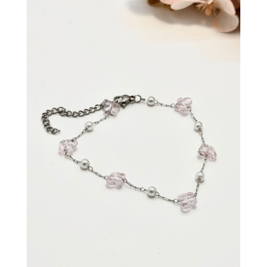 PULSERA CRISTAL DE ROCA TRANSPARENTE
