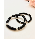 DUO DE PULSERA SOLE NEGRA