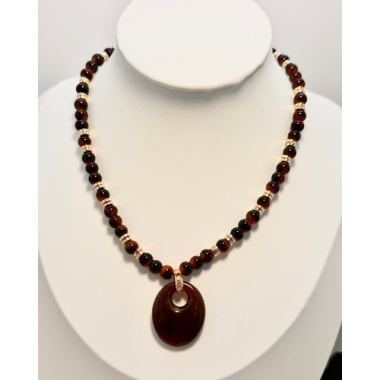 CHOKER MAXIMA NEGRO DORADO