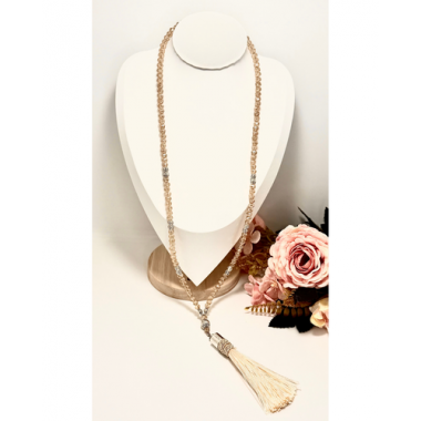 COLGANTE PLUMERO BEIGE 