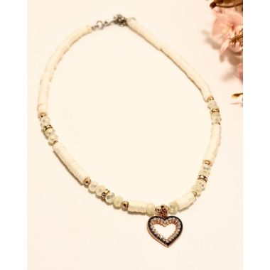 COLGANTE CORAZON PIEDRA