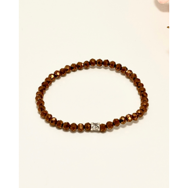 PULSERA CRISTAL DE ROCA COBRE