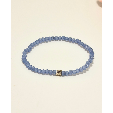 PULSERA CRISTAL DE ROCA CELESTE