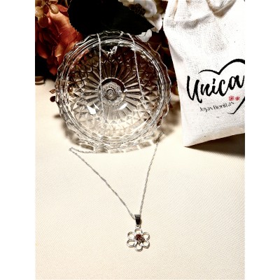CADENA FLOR CALADA CON STRASS