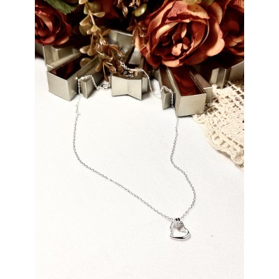 CADENA CORAZÓN BRILLO