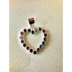 Dije Corazon con Strass de colores