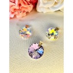 Dije Swarovsky Circulo Violeta