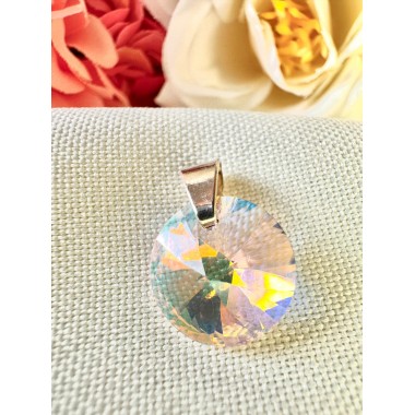 Dije Swarovsky Círculo Rosa