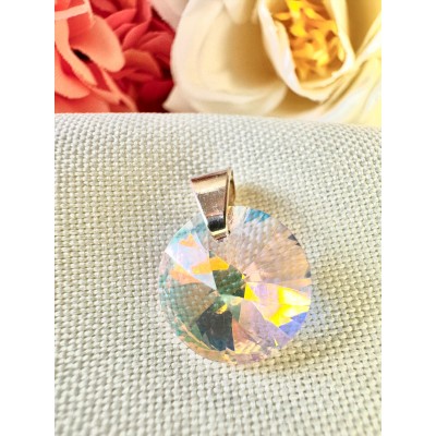 Dije Swarovsky Círculo Rosa