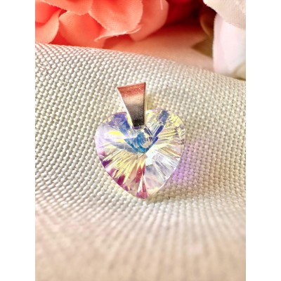 Dije Swarovsky Corazón Rosa