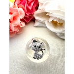 Dije gatito con strass