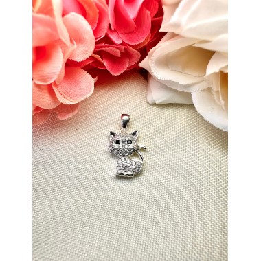 Dije gatito con strass